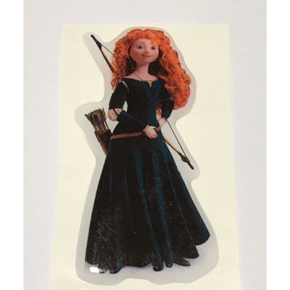 Adesivo Resinado Disney Princesa Merida (valente) 9x5 Cm