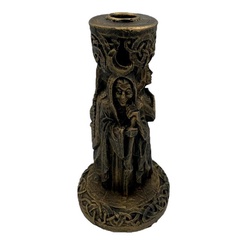 Castiçal  Deusa Triplice  Wicca Wiccaa Resina 20cm