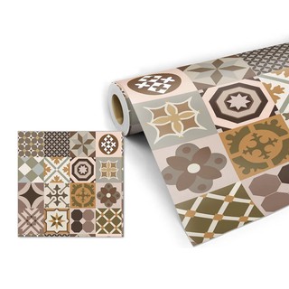 Papel de Parede Auto-Adesivo Vinílico Lavável Azulejo Português Retrô Rolo c/ 5 Metros