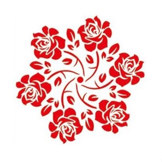 Stencil Mandala Rosas Um molde vazado 30x30 cm em Oferta na Shopee