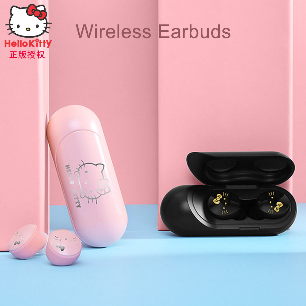 Fone De Ouvido Hello Kitty Com Bluetooth 5.0 Sem Fio Esportivo De Carregamento Hello Kitty