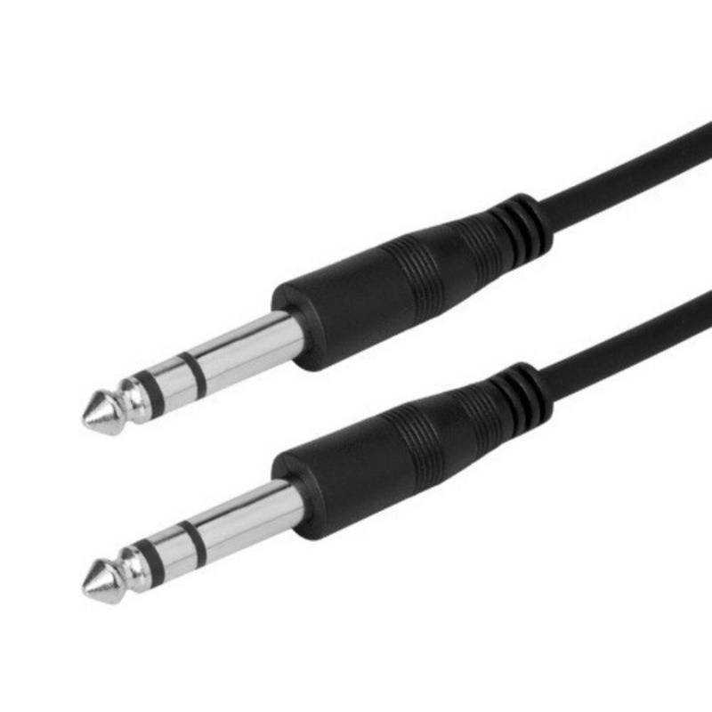 Cabo de Audio Guitarra Violão Baixo P10 + P10 Mono Preto 1,5 metro cabo p10 p10