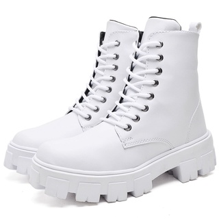 Bota Coturno Dubuy Feminina Branco Tratorada Anne 1104FG