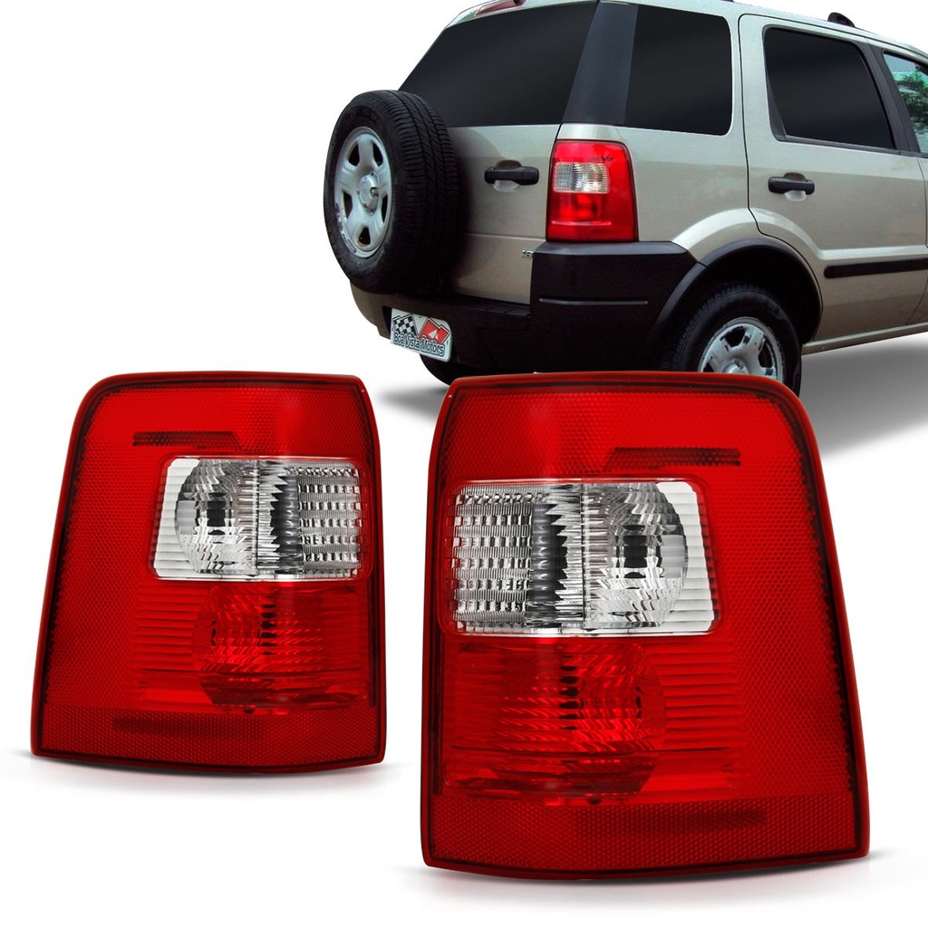 Lanterna Ecosport 2004 2005 2006 2007 Cristal Vermelha