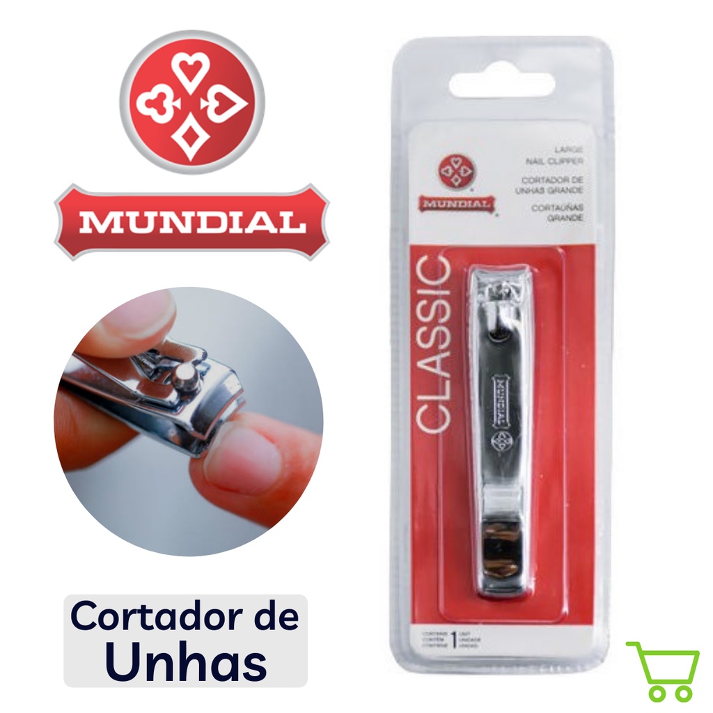 Cortador de Unha Grande Classic Mãe e Pé Aço Inox com Lixa trim Profissional