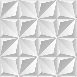 Papel De Parede 3d Geométrico Branco Adesivo 1,00 metro