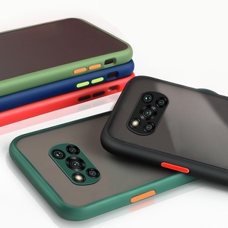 Capa Da Armadura Transparente Mate Xiaomi Mi Poco X3 NFC Redmi Nota 10 8 8T 9 Pro Max 9S 10X Candy Color Armor