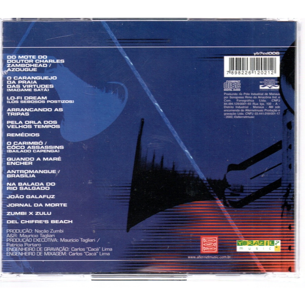 CD NAÇÃO ZUMBI RADIO YB MUSIC 2000 MANGUEBEAT Shopee Brasil