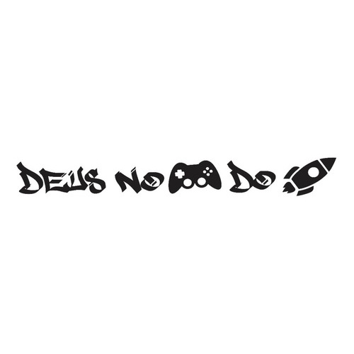 Adesivo Deus no controle do foguete
