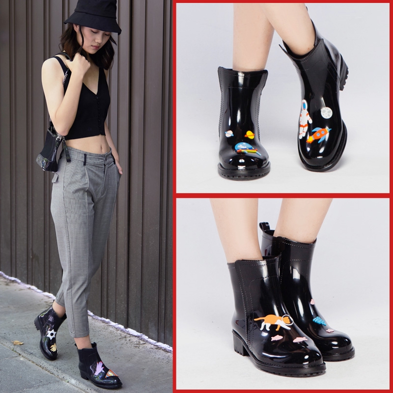 sapato de borracha cano curto