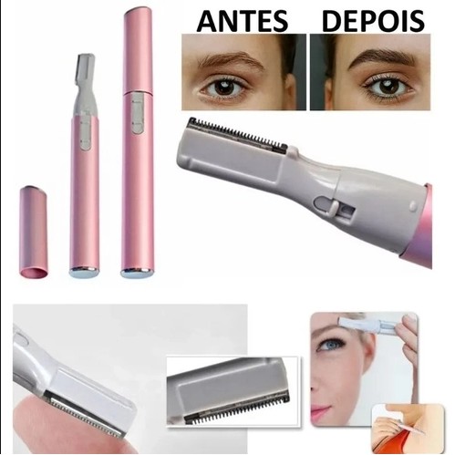 Caneta Depiladora Elétrica para Sobrancelha/Rosto / Aparador de Pelo Pequeno e Portátil para Corpo / Depilador Feminino | Shopee Brasil