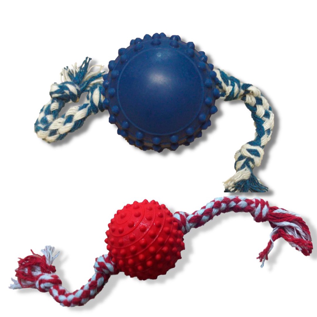 KIT 02 Brinquedos Pet BOLINHA CRAVO COM CORDA Adestramento