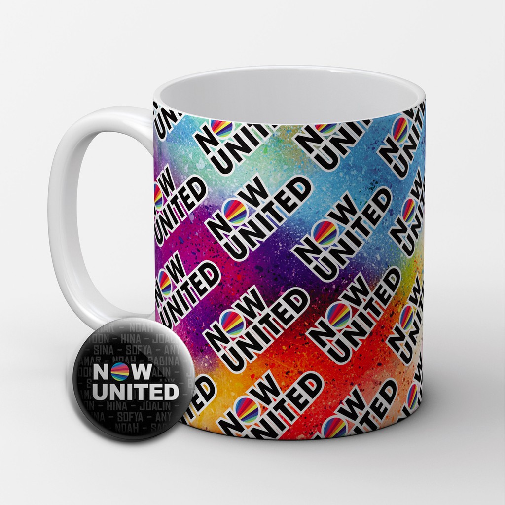 Caneca Now United  Porcelana Personalizada Grátis Botton
