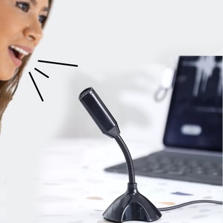 Microfone USB de Mesa para Computador pc e notebook Online Aulas e Reunião