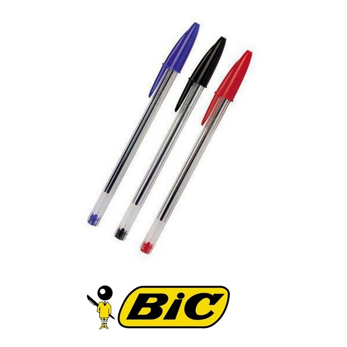 Caneta Esferográfica BIC Cristal 1,0MM AZUL/PRETA/VERMELHA UNID.