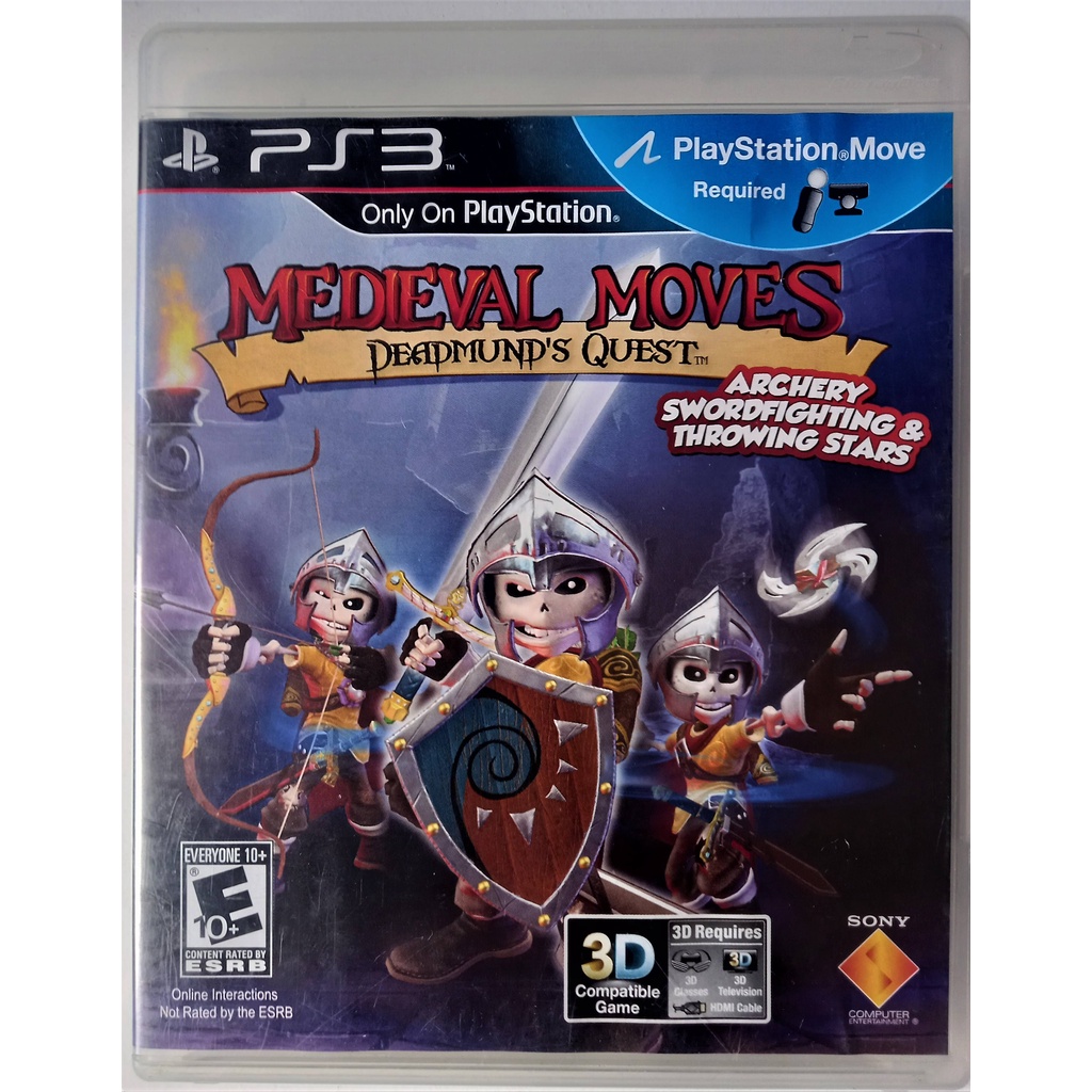 JOGO MEDIEVAL MOVES DEADMUND´S QUEST ORIGINAL PS3 MIDIA FISICA CD.