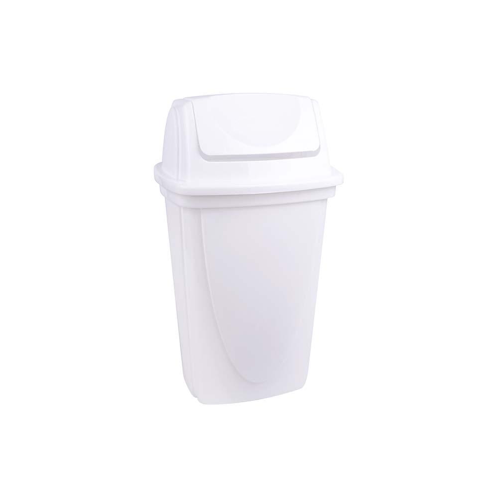 Lixeira de Plástico 7,2 L com Tampa Basculante Branco - Home & Living