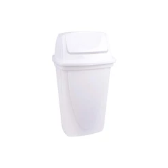 Lixeira de Plástico 7,2 L com Tampa Basculante Branco