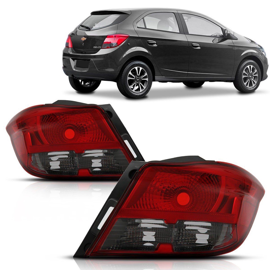 Par Lanterna Onix Hatch 2012 2013 2014 Fumê em Oferta na Shopee