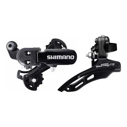 KIT TRANSMISSÃO 21V CÂMBIOS SHIMANO + PEDIVELA 48D + ALAVANCA RAPID FIRE COMPLETO INDEX BIKE · foto 2