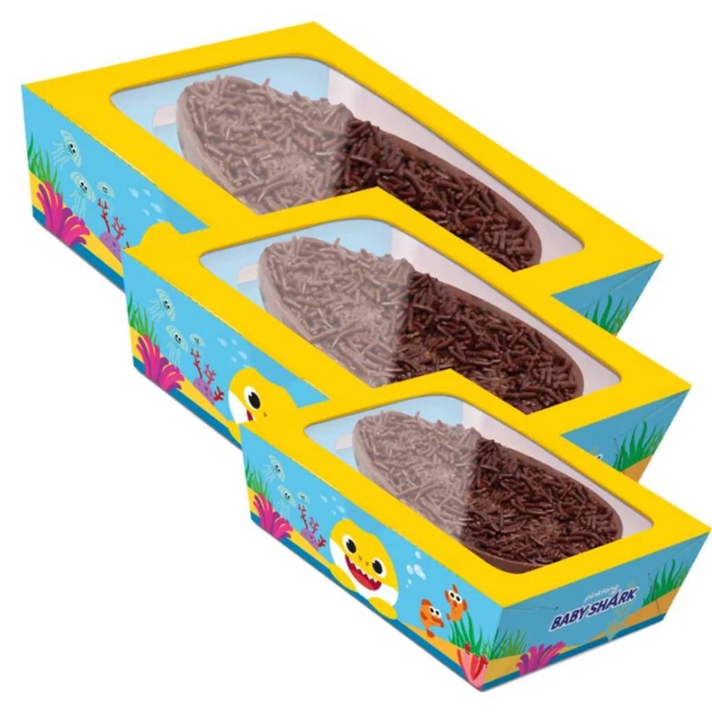 Caixa Practice para Meio Ovo Baby Shark - 06 unidades - Cromus - Rizzo Gramatura: 350G em Oferta na Shopee