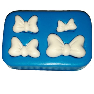 Molde Silicone Para Biscuit Com 4 Cavidades Para Apliques / Topos / Lembrancinhas - Laços Da Minnie