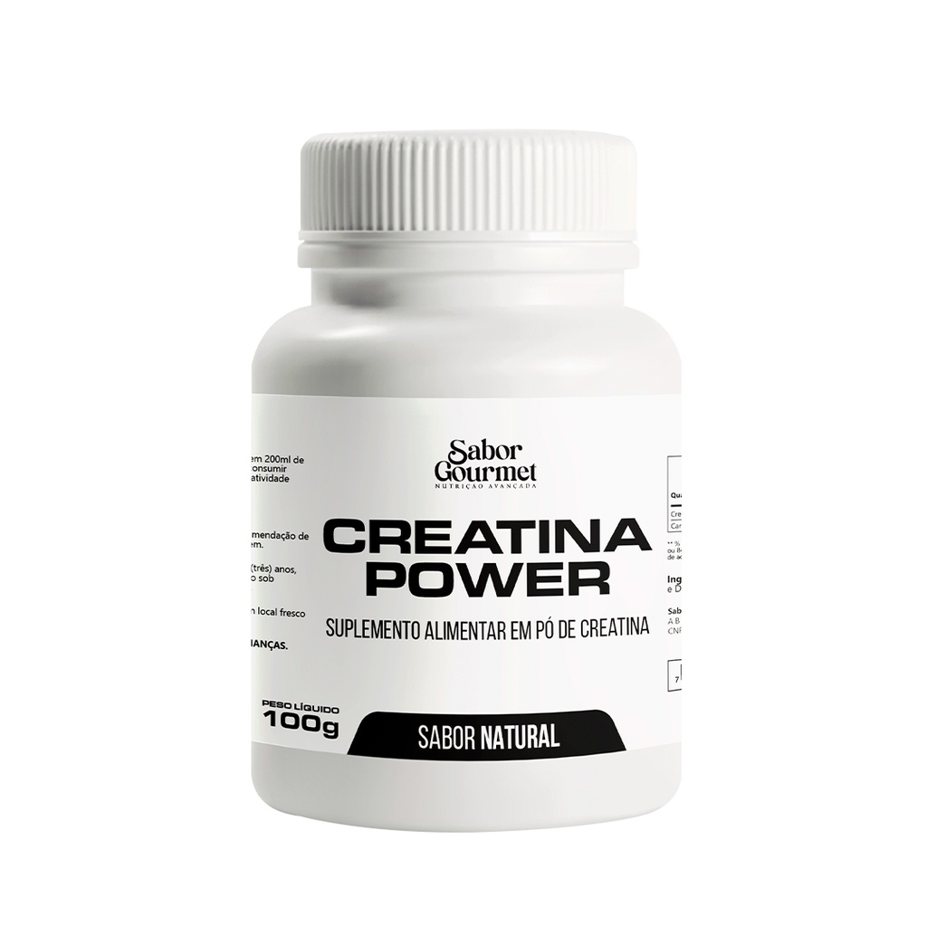 Power Creatina 100 Gramas Sabor Gourmet