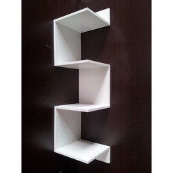 Prateleira De Canto Livros Nicho Mdf Branco Decoração Branca