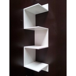 Prateleira De Canto Livros Nicho Mdf Branco 15 mm Decoração