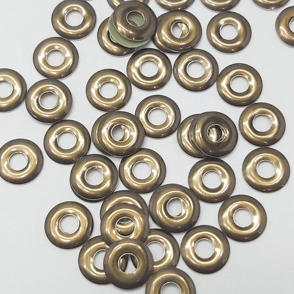 300 un Chapinha Metal Ilhós Termocolante 8mm Ouro Velho 5359 300 233A33