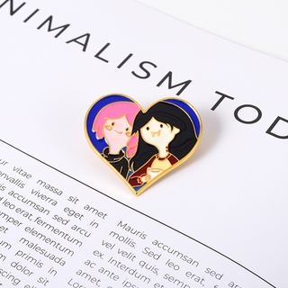 Broche De Alfinete De Coração Bolhas E Marceline/Adventure Esmaltado/Mochila/Coleção