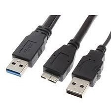 Cabo 3.0 Y  Hd Externo compativel com Wd Seagate + Cabo Usb Tipo C 1m