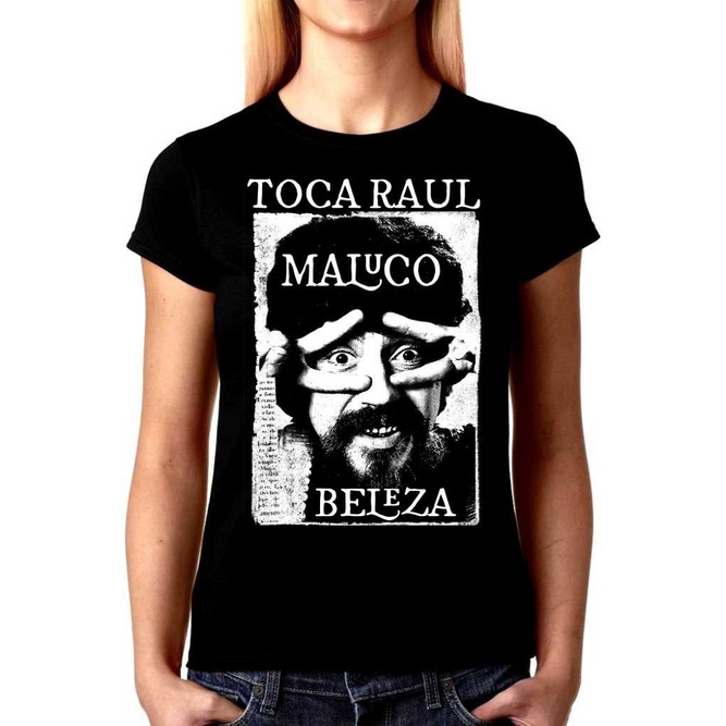 Camiseta blusa feminina baby look Raul Seixas