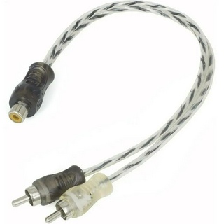 Cabo Y Rca Blindado Techone 2 Machos Preto Prata Injetado