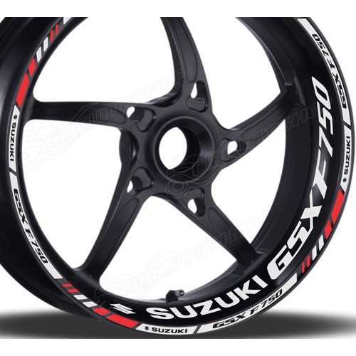 Friso + Adesivo Refletivo Roda M10 Moto Suzuki Gsx 750 F