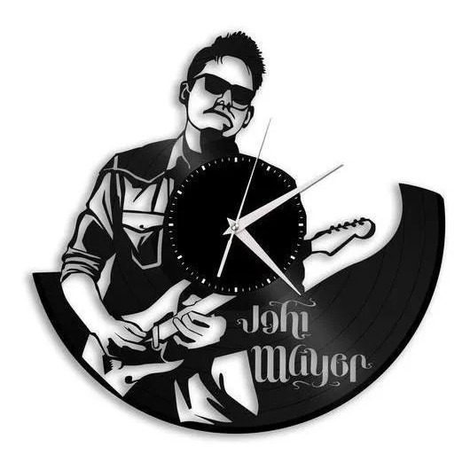 Jonh Mayer - Relógio Disco De Vinil Decoração