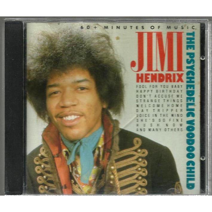 639 Mcd- CD Original 1993- Jimi Hendrix- The Psychedelic Voodoo Child- 60 Minutes Of Music