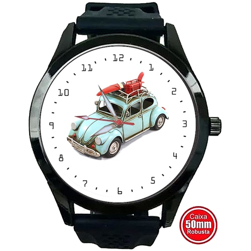 Relógio de Pulso Personalizado Fusca Antigo Volks VW Coleção Colecionador Lindo