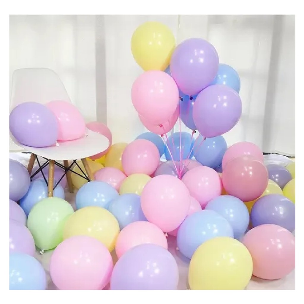 50 Balão Candy Color 5 Pol Cores Pasteis Bexiga P/ Decoração Festa Atacado.