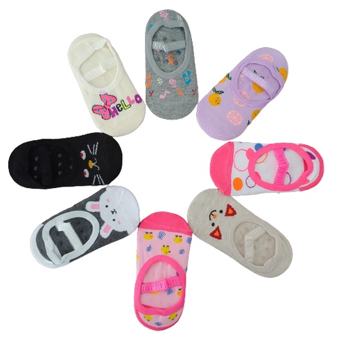 Kit 2, 3 ou 6 Pares Meia Sapatilha Antiderrapante Infantil para Menino ou Menina 0 até 10 anos em Oferta na Shopee