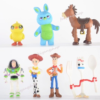 7pcs/set Toy Story 4 Doll Disney Woody Lightyear Rex Urso Alienígena em Oferta na Shopee