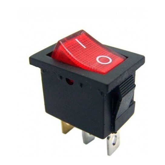 Chave Gangorra Vermelha  Kcd1-102n C/ Led 3terminais em Oferta na Shopee