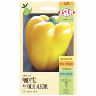 Sementes Pimentão Amarelo Alegria Sem Agrotóxico ISLA em Oferta na Shopee
