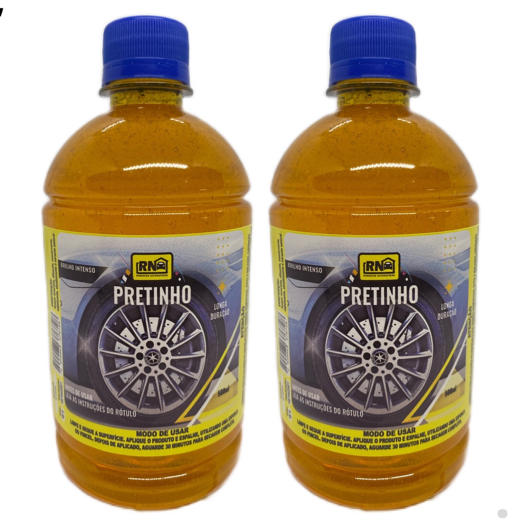 kit 2 Pretinho Baba de camelo Limpa Pneu Automotivo 500ml em Oferta na Shopee