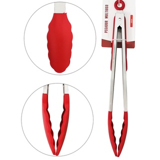 Pegador Silicone Pinça Cabo em Inox para Saladas e Frituras em Oferta na Shopee