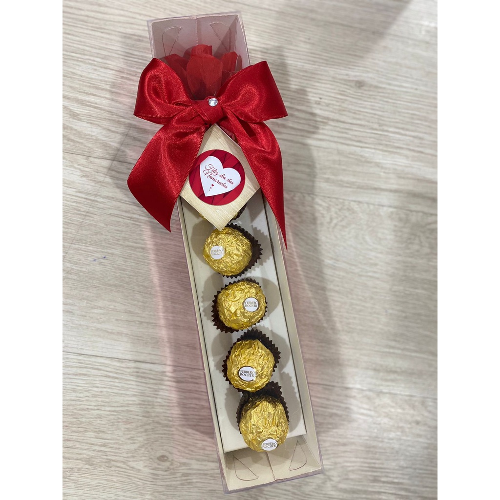 Presente Dia dos Namorados Rosa com Bombons Ferrero Rocher | Shopee Brasil