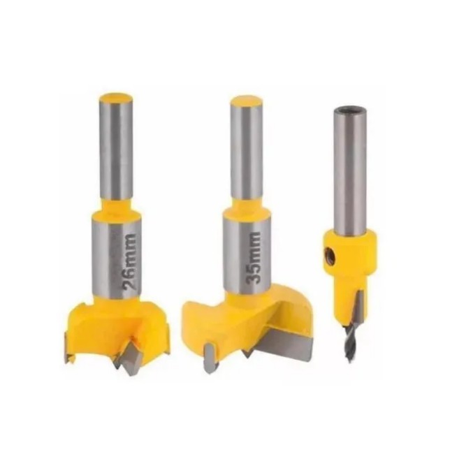Kit Jogo Broca Forstner 26mm E 35mm + Escareador 10x3 Vonder