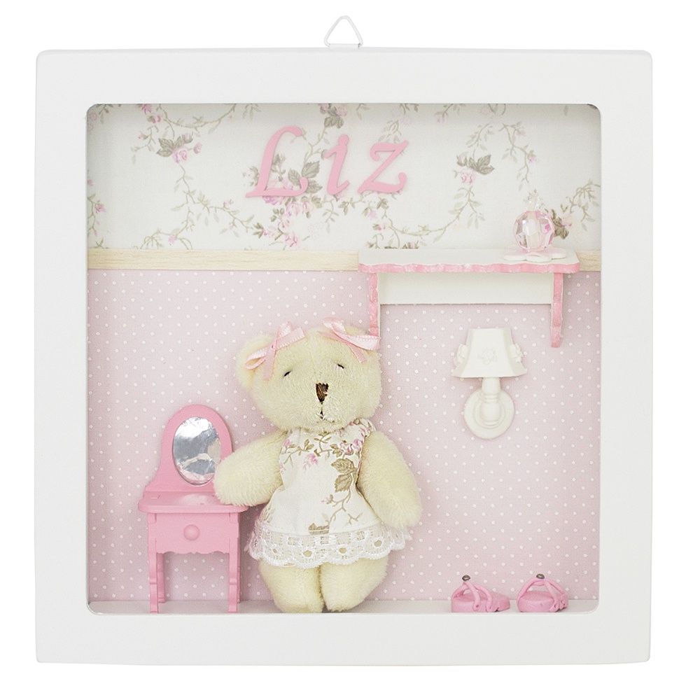 Nicho Decorado Ursinha Quartinho Rosa Quarto Bebe Infantil
