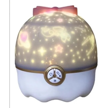 Luminária Abajur Giratória Projetor Estrelas Oceano Espaço Dream Natal Cabo USB 6 Funções ...