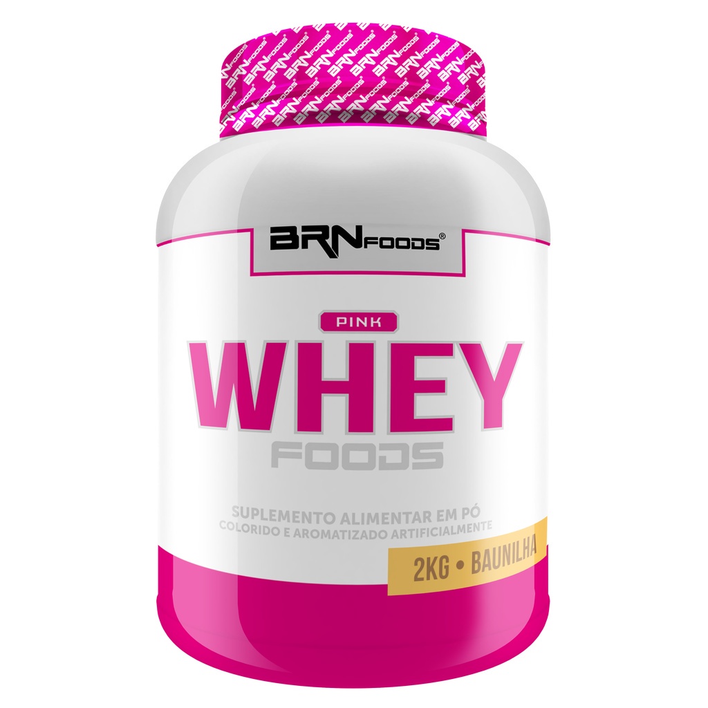 Whey Protein Com Colágeno - Pink Whey 2kg - Suplemento Em Pó Com Colágeno - BRNFOODS